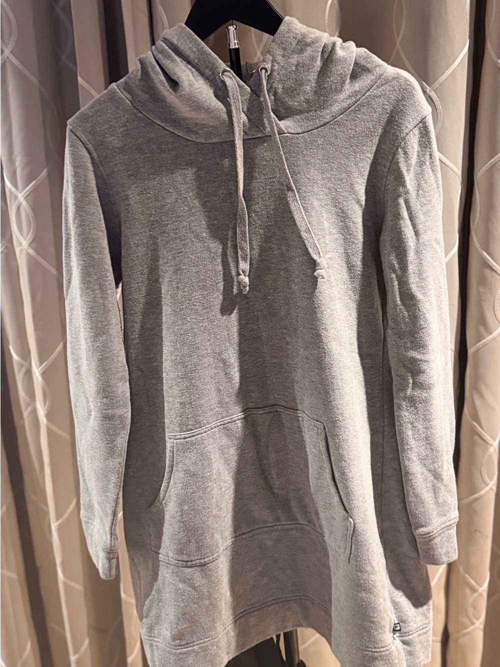 Fabletics Women's Gray Hooded Pullover Sweatshirt Dress